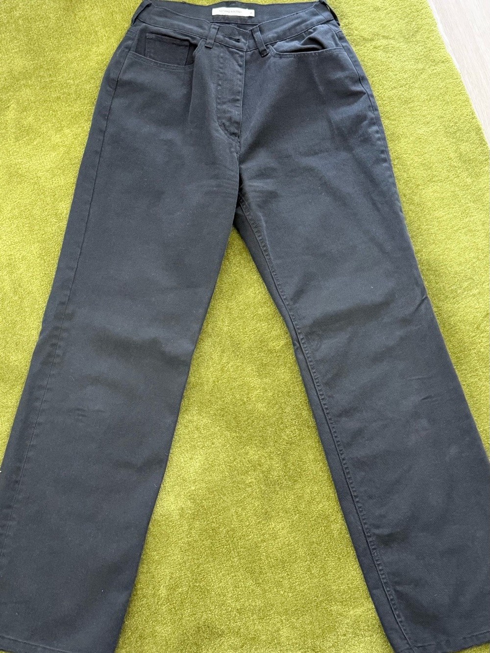 Women's Black Straight-Leg Chinos